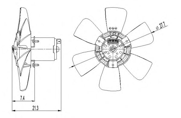 Вентилатор охлаждане на двигателя NRF