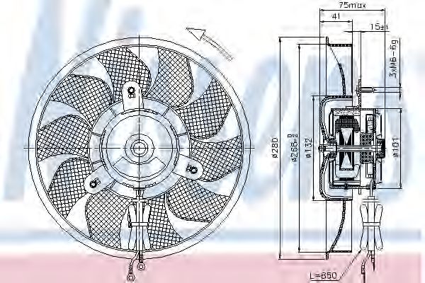 Вентилатор охлаждане на двигателя NISSENS
