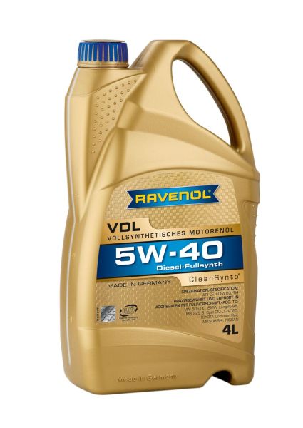 снимка на Двигателно масло RAVENOL RAV VDL SAE 5W40 4L